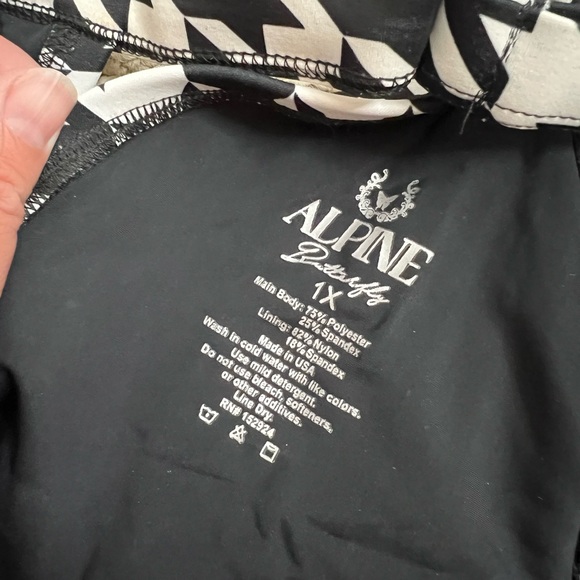Alpine butterfly white black bikini swim size 1x - Picture 5 of 9